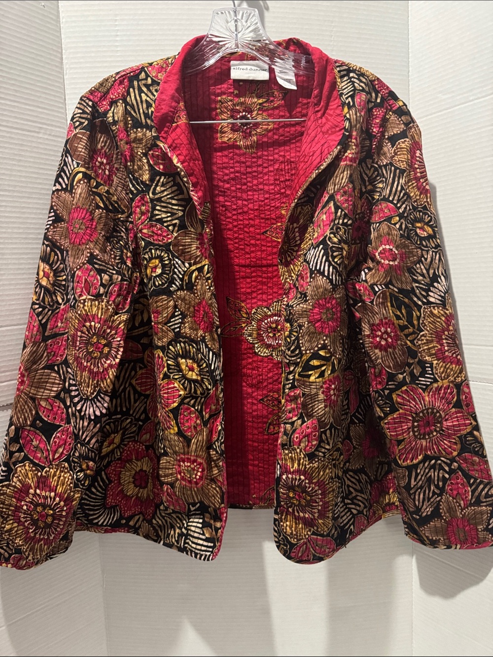 Boho Abstract Flowers Quilted Jacket